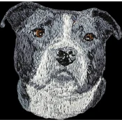 shumee Ameriški buldog - našitek v obliki psa, vezeni našitek, edinstvena dekoracija nahrbtnika znamke Art-Dog