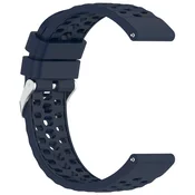 INF Silikonski zamenljivi pašček za uro, združljiv s Huami Amazfit Active3 Premium 20mm, perforiran Modra, (5000264313)