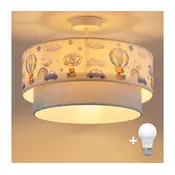 Brilagi-LED Deciji plafonski luster BOBO 1xE27/10W/230V O40cm krem./plava/meda.