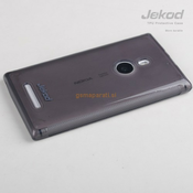 JEKOD silikonski ovitek Nokia Lumia 925 prozorno črn TPU/TB + Zaščitna folija
