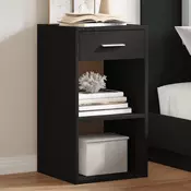 Vidaxl vidaXL Nočne omarice, komplet 2 kosov, črne, 35x34x65 cm