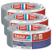 shumee TESA DUCT TAPE srebrn vodoodporen lepilni trak za popravilo tkanin 50 m x 50 mm x 3