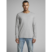 Grey Mens Long Sleeve T-Shirt Jack & Jones Basic - Men