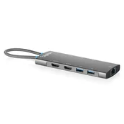slomart Digitus USB-C Docking Station 9-portna, 2x HDMI 4K/60Hz, 4x USB-A, 1x USB-C PD 100W