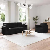 vidaXL vidaXL Kavč 2 pcs Črna Splošne dimenzije: 198 x 78 x 80 cm (Š x G x V), (5000145776)