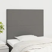 Vidaxl vidaXL Vzglavja za posteljo, 2 kosa, temno siva, 100x5x78/88 cm, blago