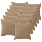vidaXL Prevleka za blazino 12 kos HEERLEN Taupe 40 x 40 cm Poliester