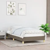 shumee vidaXL Posteljni okvir brez vzmetnice, taupe, 100x200 cm, oblazinjen s tkanino