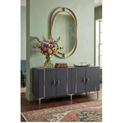 Hanah Home komoda Ilay 180, 180 cm, antracit / srebrna