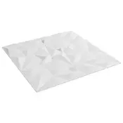 vidaXL Stenske plošče 48 pcs Bela 50 x 50 cm XPS Pena