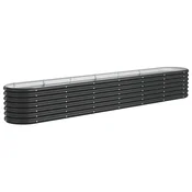 Vidaxl Visoka greda iz cinkanega jekla 260x40x36 cm antracit
