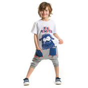 Denokids Boys Monster Pocket T-shirt Capri Shorts Set