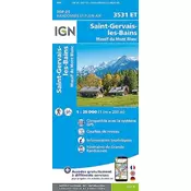 3531ET SAINT-GERVAIS - LES BAINS Topographische Wanderkarte Frankreich 1:25.000 TOP 25 IGN