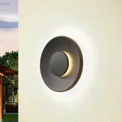 Lucande LED-stenna svetilka za zunanjo uporabo Kayana, črna, aluminij, 24 cm - Sodobni - črno