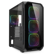 SHARKOON AK5G RGB midiATX okno črno ohišje