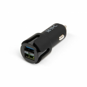 Adapter za vžigalnik za avtomobil z 2 USB vtičnicama – črn