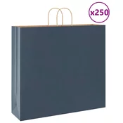 Papirnate vrečke 250 kosov z ročaji modra 54x15x49 cm - vidaXL - modra - 29.4 - 54 x 15 x 49 cm - 2025-vidaXL