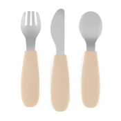 PETITE&MARS Set pribora iz nerjavečega jekla Take&Match Desert Sand 12m+