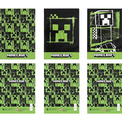 Bilježnica Panini Minecraft - Green, A4, 40 listova, široki redovi, asortiman