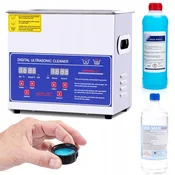 shumee 3,2-litrski ultrazvočni čistilec z grelcem in zaslonom PS-20A + 1 l tekočine TechSonic + izopropilni alkohol