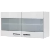 FlexWell Kuhinjska Zgornja Omarica Alba, Bela, Steklo, Š. 100 Cm