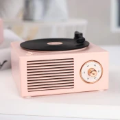 Bluetooth zvucnik Retro Vintage 3D roze