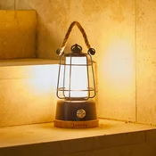 Lumisky LED namizna svetilka na baterije Wildy, črna/rjava, višina 23 cm, kovinska - črna, rjava, bela - Kovina
