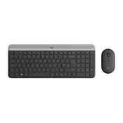 Logitech MK470 komplet bežične tipkovnice i miša, HR, grafitna