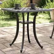 Vidaxl vidaXL Vrtna miza črna 53x53x53 cm lito aluminij