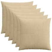 vidaXL Prevleka za blazino 6 pcs ALMELO Siva zelena 70 x 70 cm