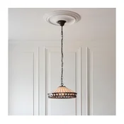 Endon 112196 - Lestenec na verigi Tiffany FARGO 1xE27/60W/230V, premer 41,5 cm