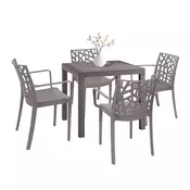 Set vrtnega pohištva Donato 4+1 cappuccino
