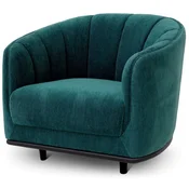 Casa Padrino luxury armchair green/black 87 x 86 x H. 74.5 cm - Living room armchair - Hotel armchair - Living room furniture - Hotel furniture - Luxury furniture - Living room furniture