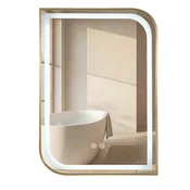 Stensko ogledalo LED ZONE 70X50 BRUSH GOLD