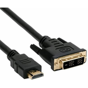 C-Tech kabel HDMI-DVI, M/M, 1,8 m
