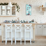 tulup.si Steklena ura Snowflakes Božični okraski Bele kazalke 30x60 cm
