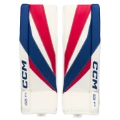 Ščitniki za noge za vratarja CCM Axis F5 White/Red/Blue Junior 26 + 1 palec