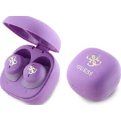 Guess 4G Logo Mini TWS Brezžične slušalke vijolične