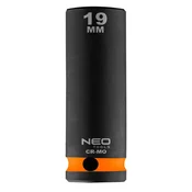 slomart NEO TOOLS Udarni nasadni ključ 1/2, dolgi 19 x 78 mm, Cr-Mo