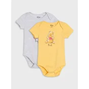 Sinsay - Pamucni bodi sa printom 2 pack Winnie the Pooh - boja pšenice