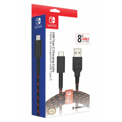 PDP USB Type-C kabel za punjenje - 2,4 m - crno-crveni (SWITCH)