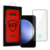 FULL GLUE 6D KALJENO STEKLO ZA SAMSUNG GALAXY S22/S23 BLACK (Z ODKLEPANJEM S PRSTNIM ODTISOM)