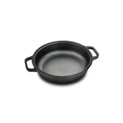 Risoli Nizka posoda proti prijemanju BLACKplus 28 cm, s steklenim pokrovom, za indukcijo