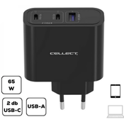 CELLECT Umrežavanje punjač adapter brzi punjač funkciom 65W crno