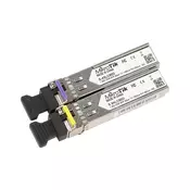 MikroTik Pair of SFP modules, S-45LC80D (1.25G SM 80km T1490nm/R1550nm, Single LC-connector) + S-54LC80D (1.25G SM 80km T1550nm/R1490nm, Single LC-connector) (S-4554LC80D)