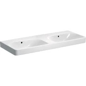 500.224.01.1 Geberit Smyle Square 120 x 48 cm dvojni keramični umivalnik brez odprtine za armaturo