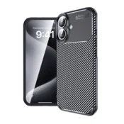 Maska za telefon Carbon Defender za iPhone 16, Crna