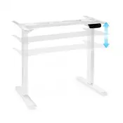 OneConcept Multidesk Comfort, po višini nastavljiva pisalna miza, električna, višina 62–128 cm, bela barva (C-1-M02-23R WHITE)