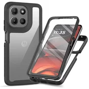 Overboard Ovitek za Motorola Moto G86 5G, odporen na udarce, s folijo, črn