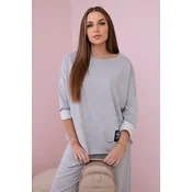 Cotton tracksuit light grey
